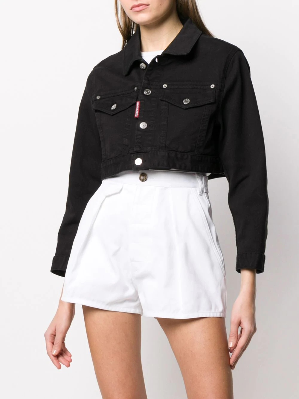 Icon cropped denim jacket - 3