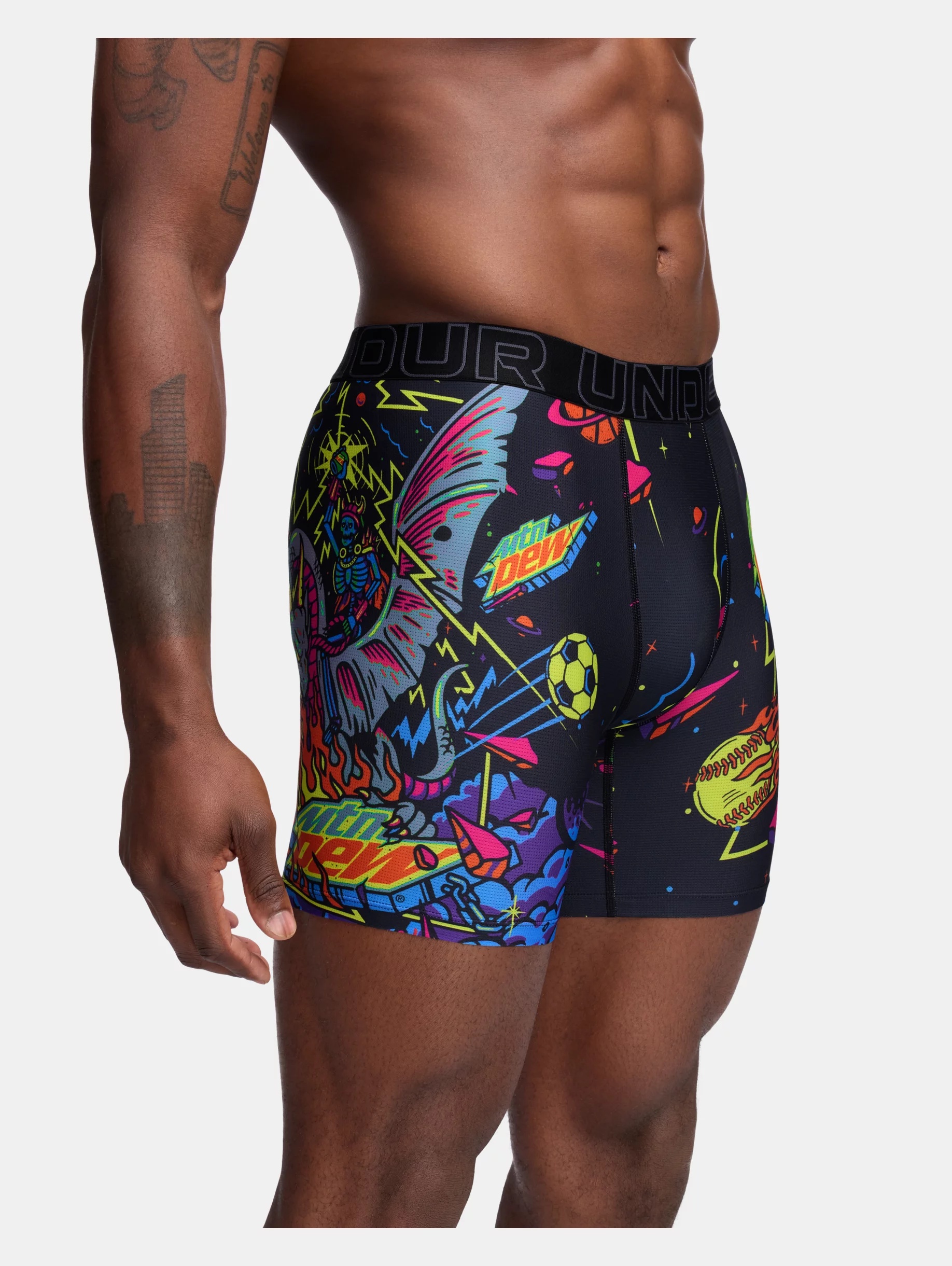 Men's UA Performance Tech Mesh Graphic x Mountain Dew Boxerjock® - 4