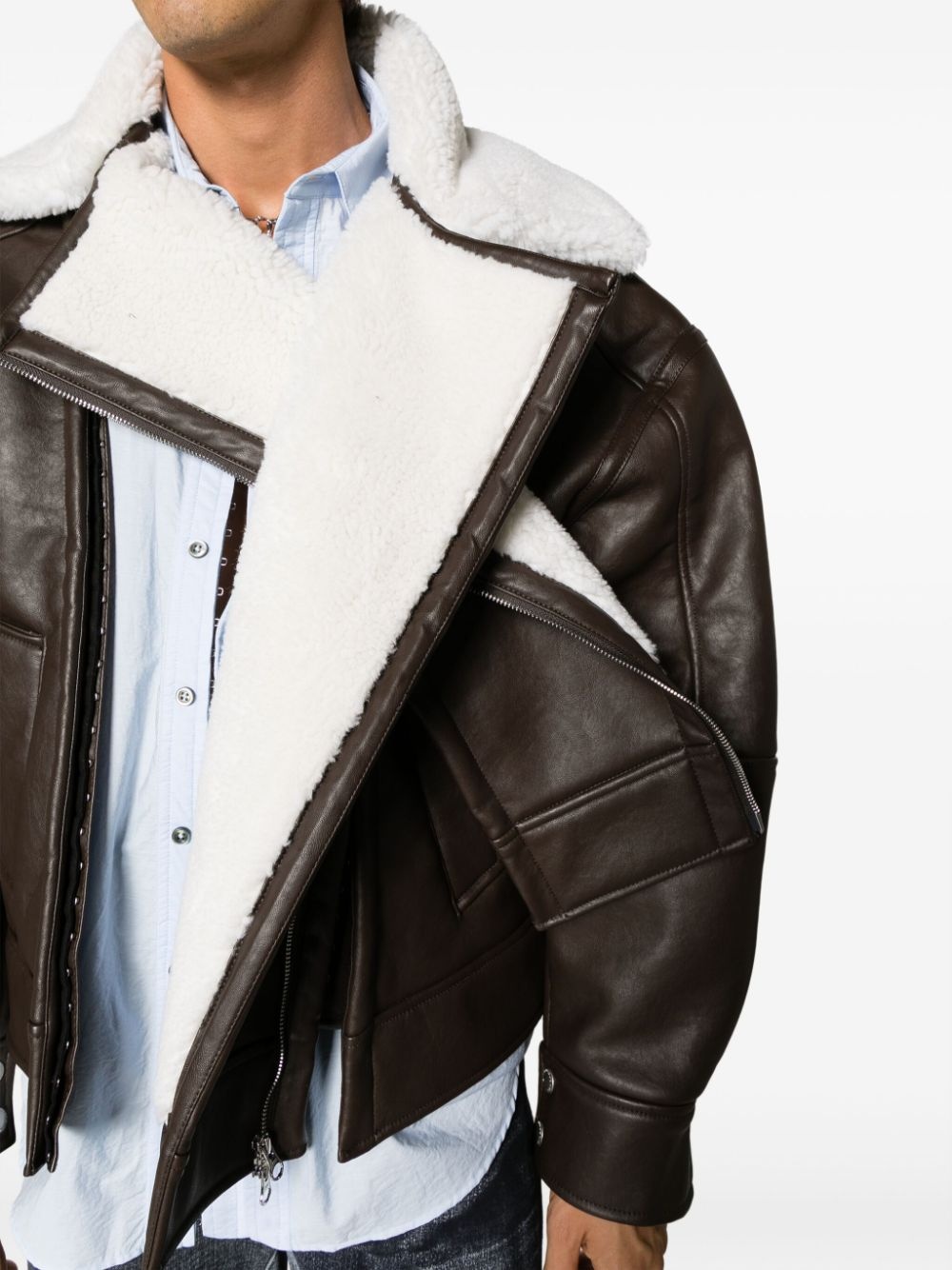 Y/Project Hook And Eye Shearling Jacket