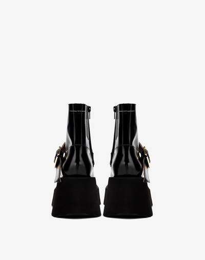 MM6 Maison Margiela Micro wedge leather boots outlook