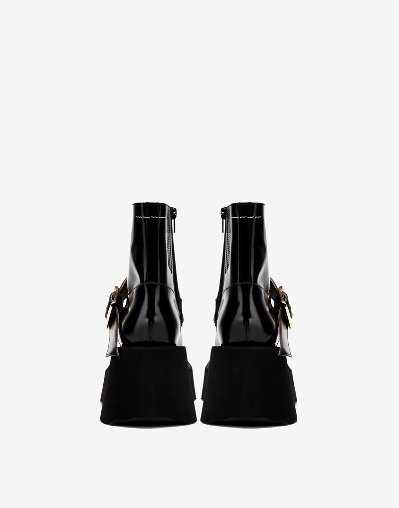 MM6 Maison Margiela Micro wedge leather boots outlook