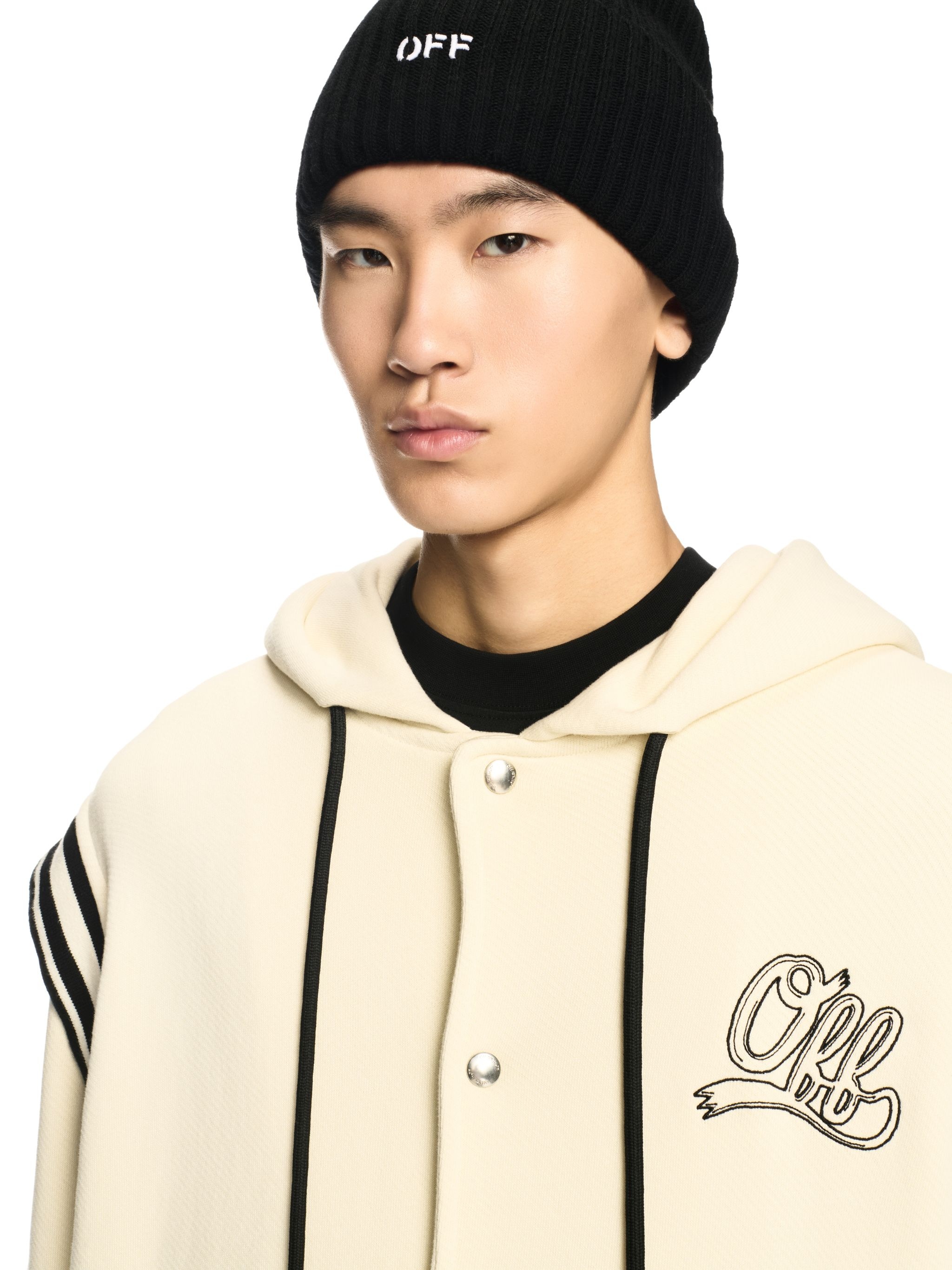 【関税込・国内発送】Off-White white fleece 00 varsity Off-White White Fleece 00 Varsity | REVERSIBLE
