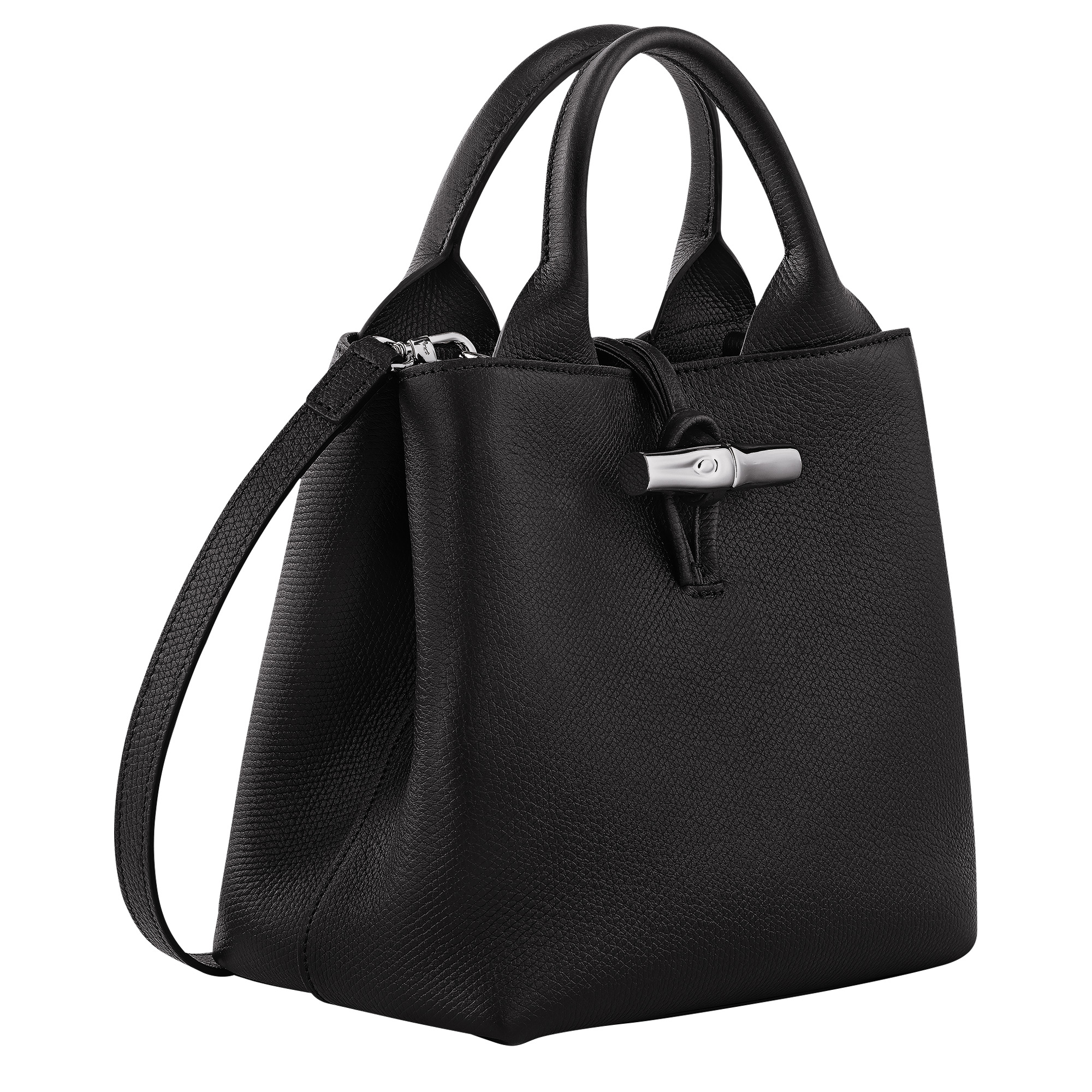 Le Roseau S Handbag Black - Leather - 3