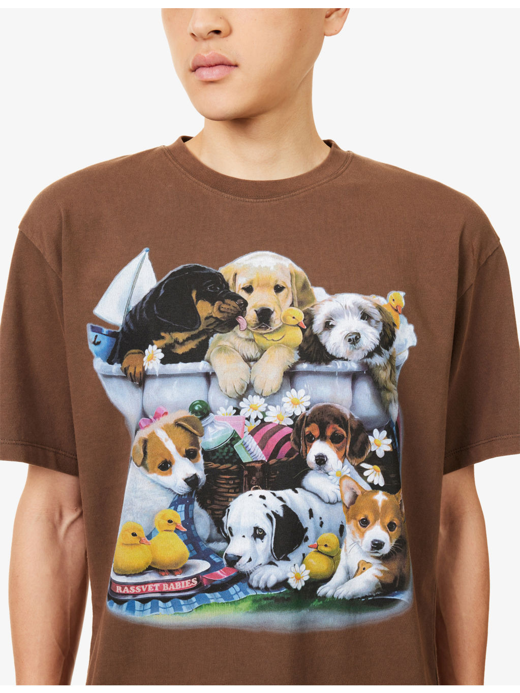 Babies Puppies Print Cotton T-Shirt - 5