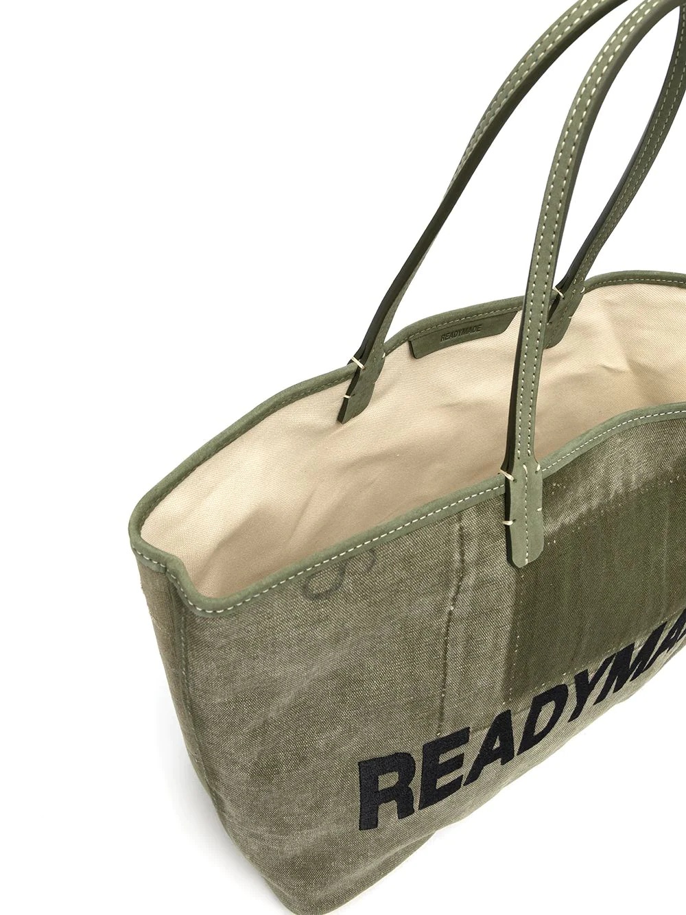 logo-print military canvas tote bag - 5