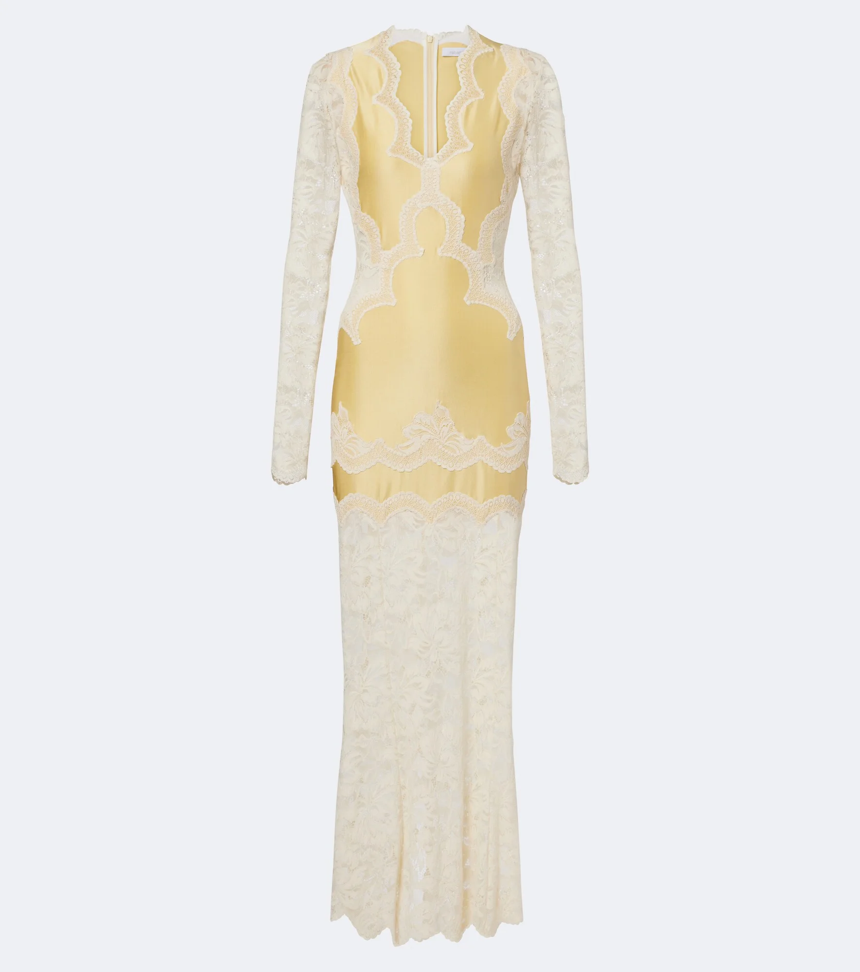 Lace and satin maxi dress - 1