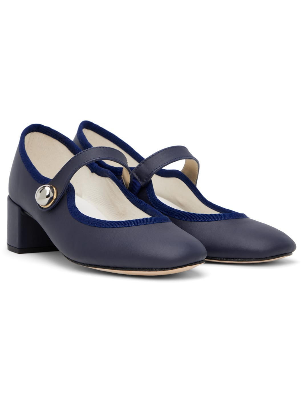 Navy Fabienne Mary Jane Heels - 4