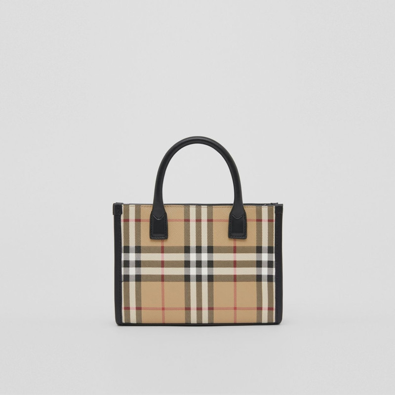 Mini Vintage Check and Leather Tote 1