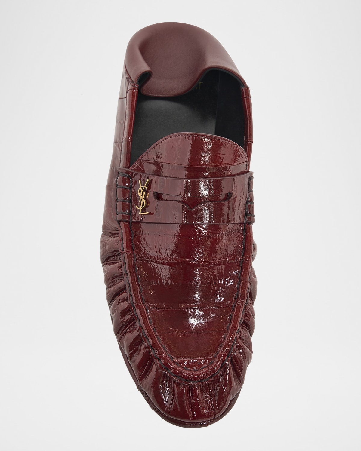 Croco YSL Convertible Penny Loafers - 5