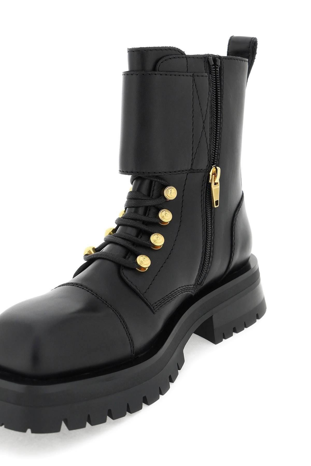 Balmain Leather Ranger Boots With Maxi Buttons - 4