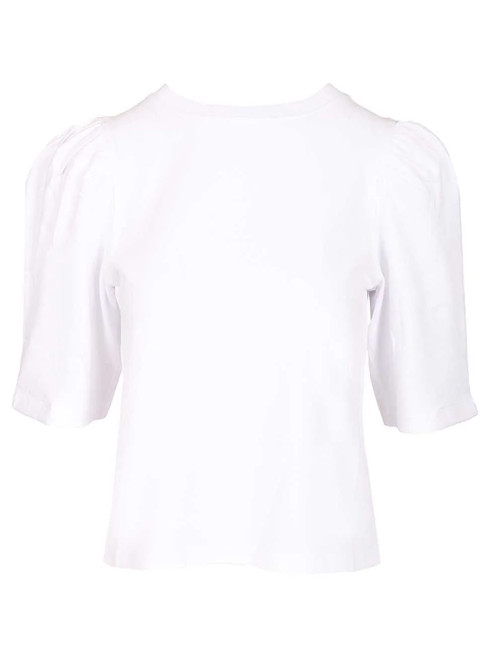 Puffed Sleeve T-Shirt White - 1