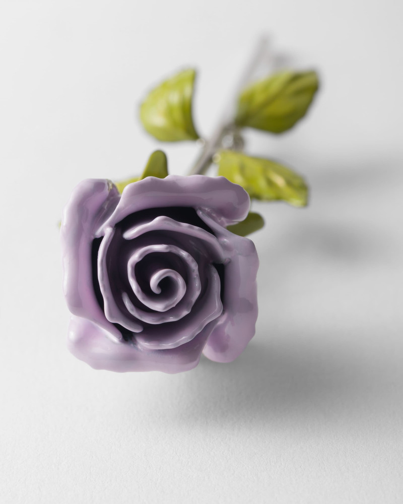 Prada Enameled metal brooch outlook