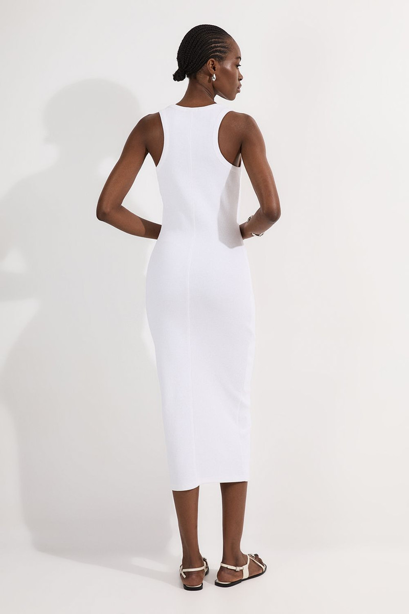 Compact Jersey Rib Racer Maxi Dress 5