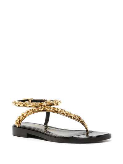 TOM FORD chain-detail leather sandals outlook