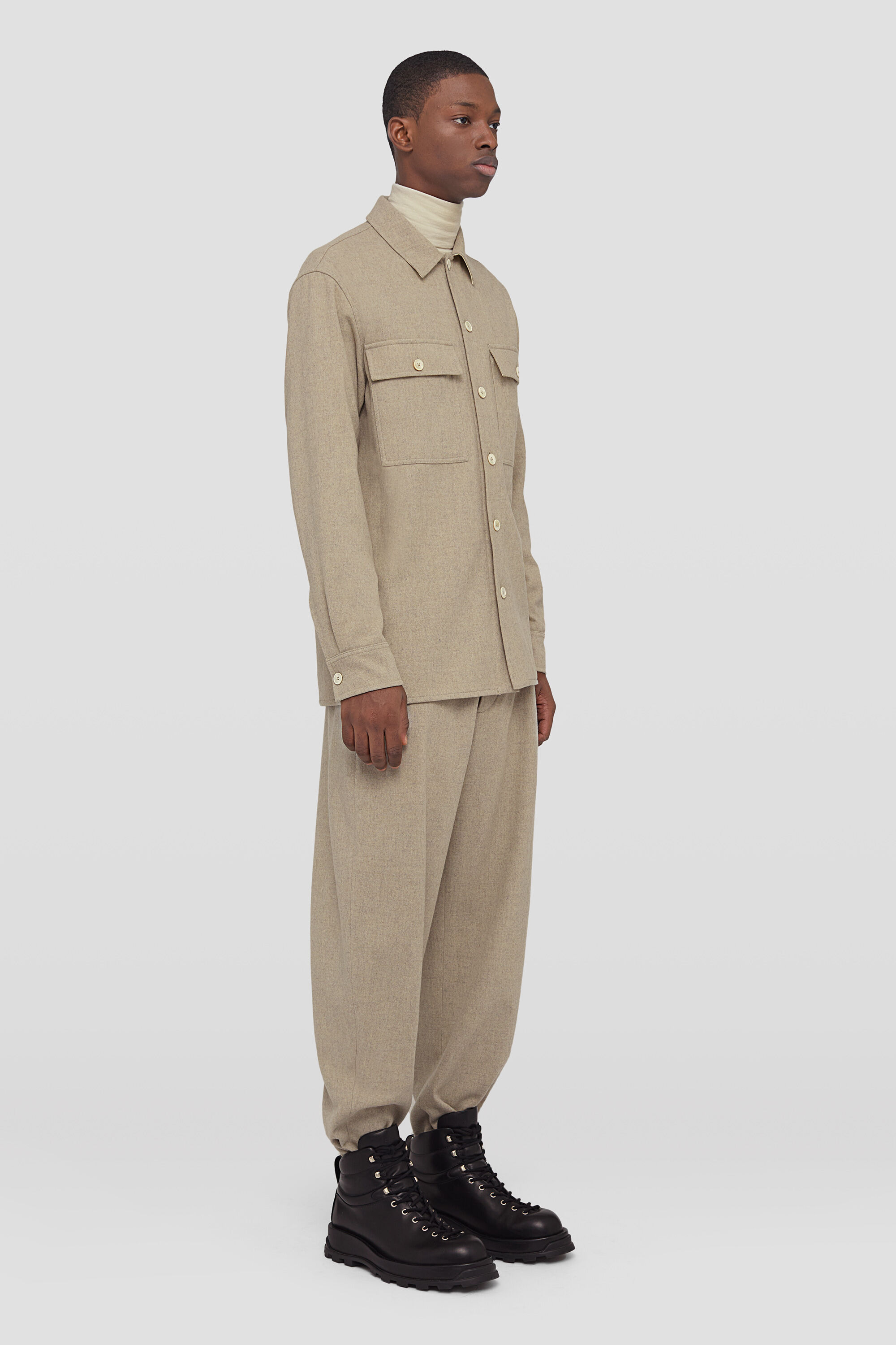 Felt Wool Overshirt - 7