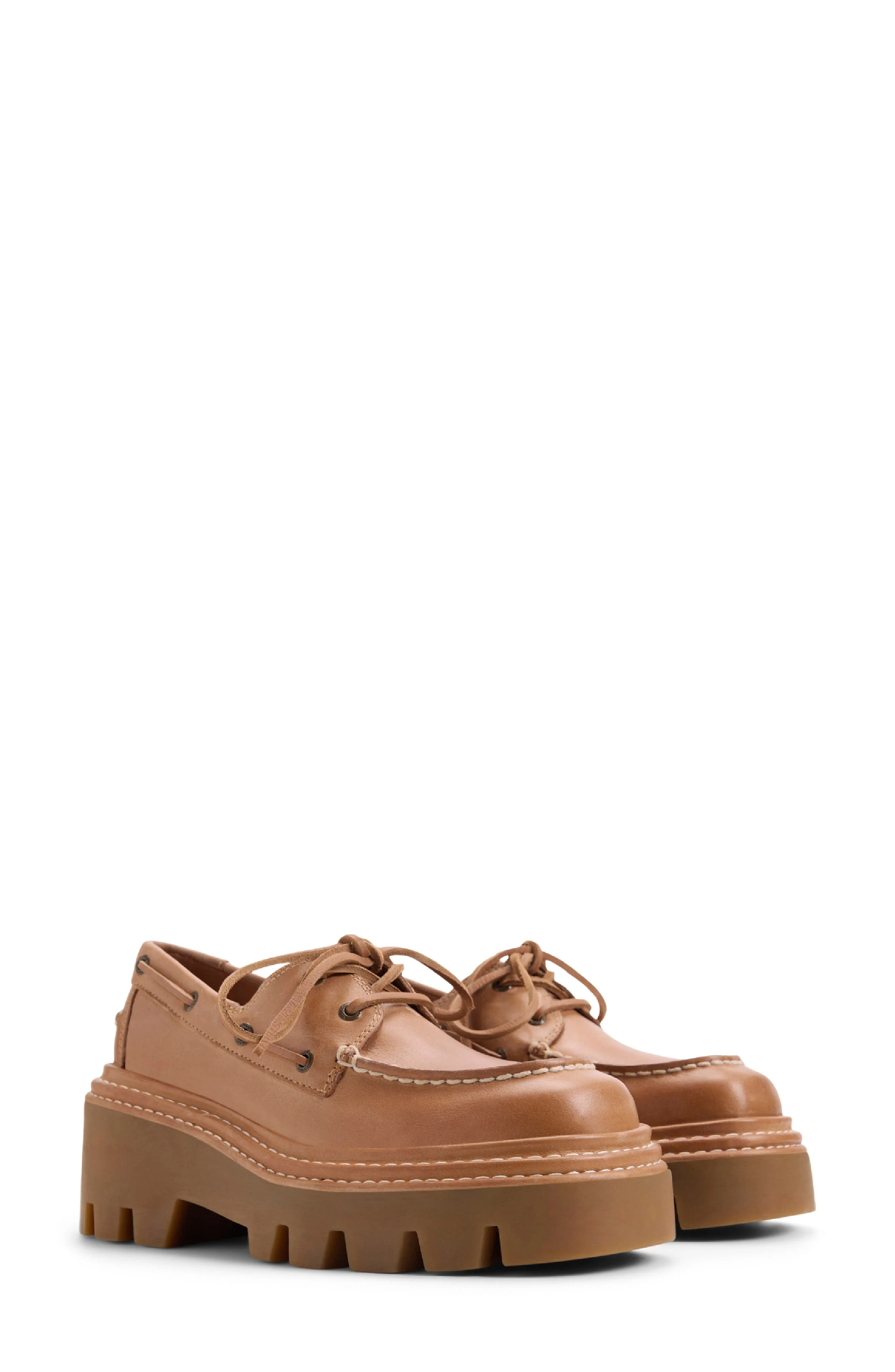 Sperry x MONSE Authentic Original 2-Eye Lug Boat Shoe in Light Brown at Nordstrom - 1
