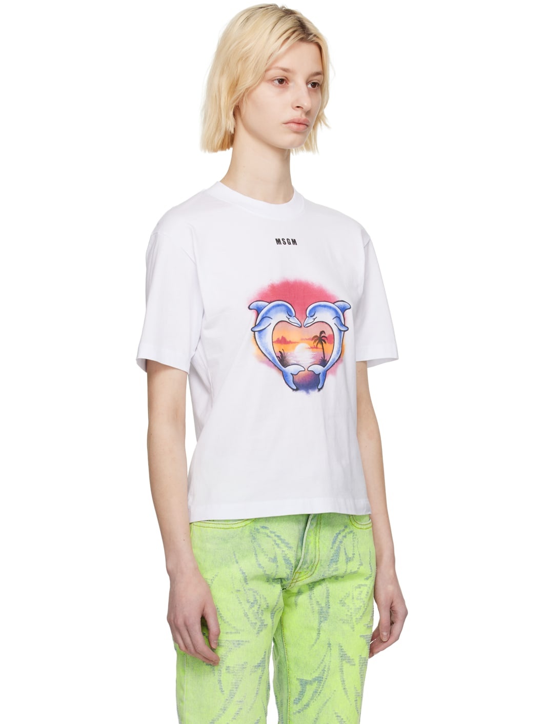 White Crewneck T-Shirt - 2