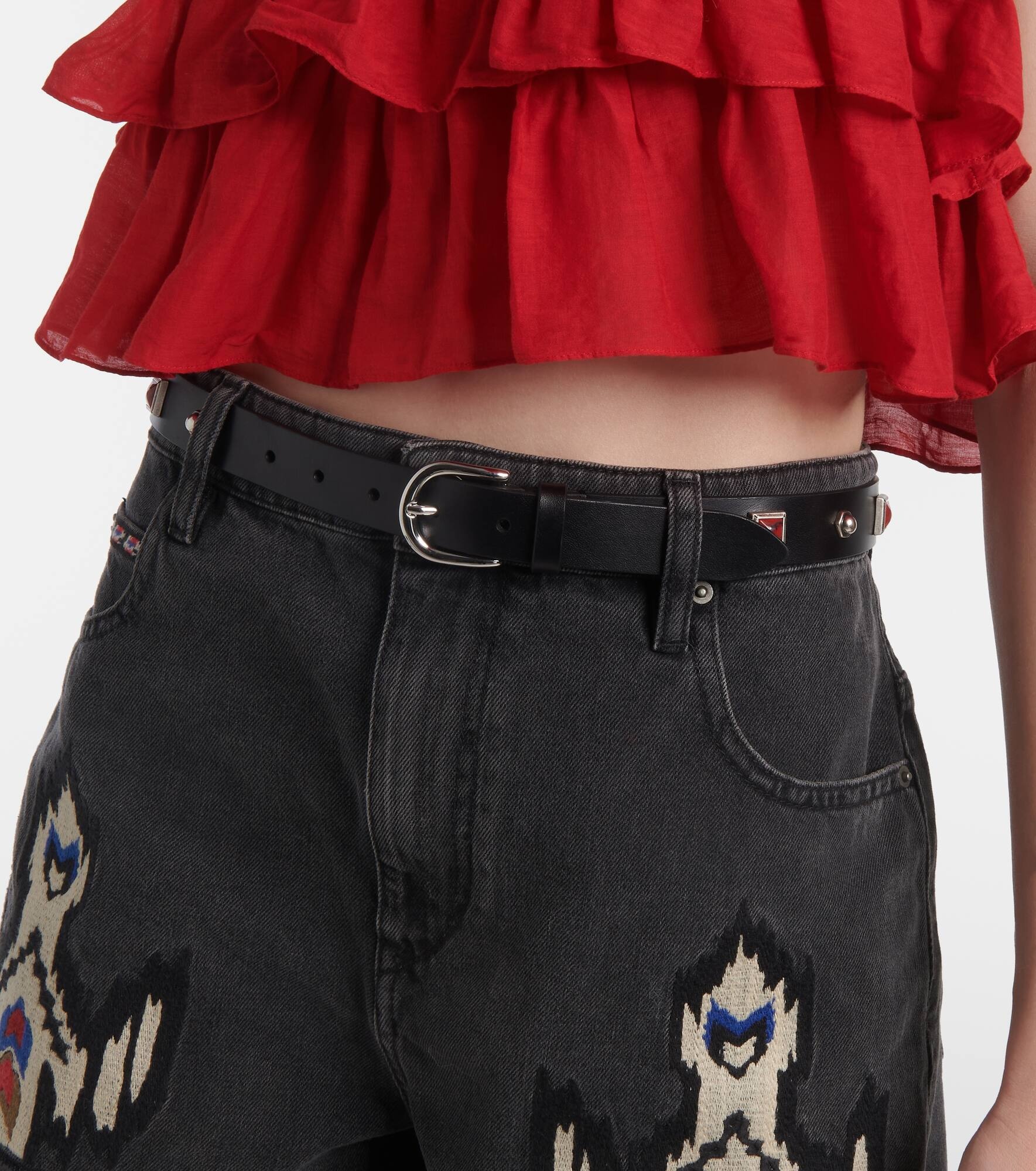 Zap studded leather belt - 2