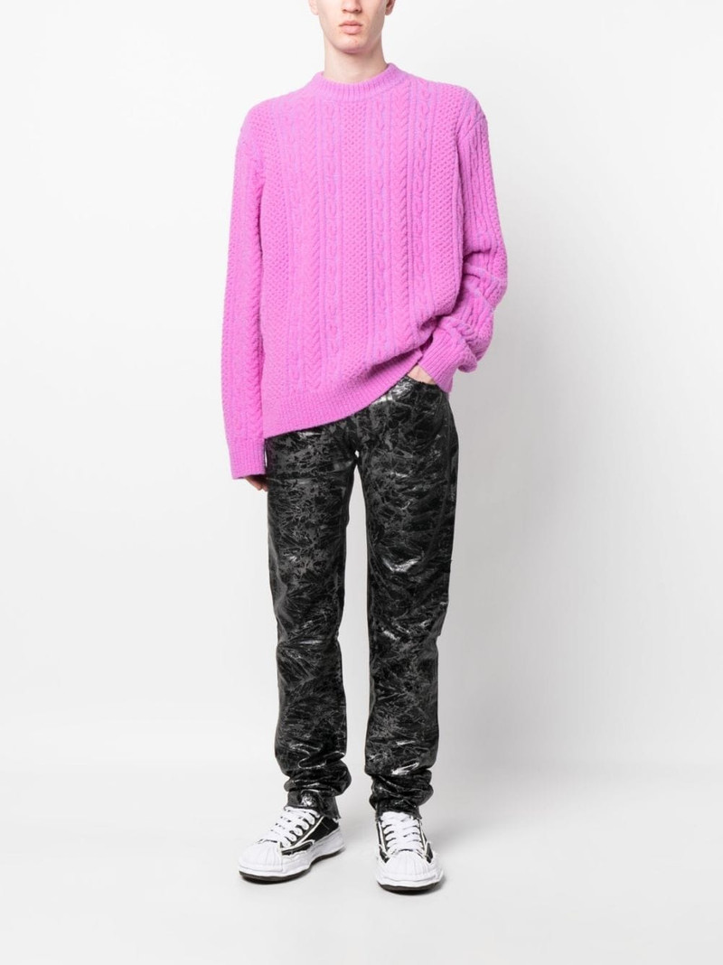 GALLERY DEPT. abstract-print metallic straight-leg jeans outlook