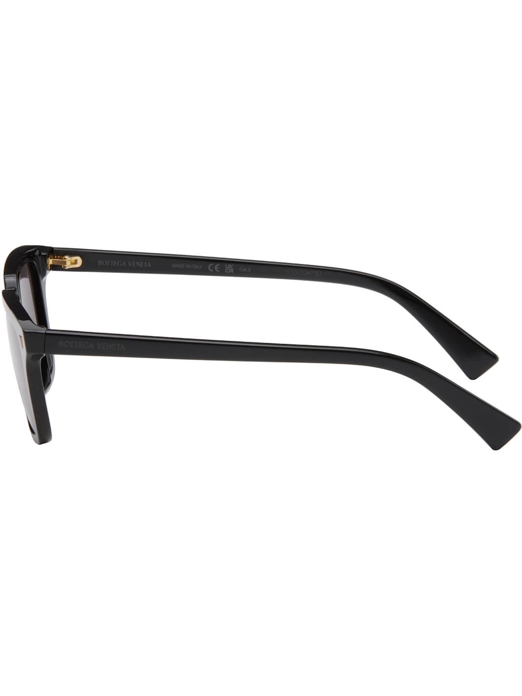 Black Triangle Stud Rectangular Sunglasses - 3