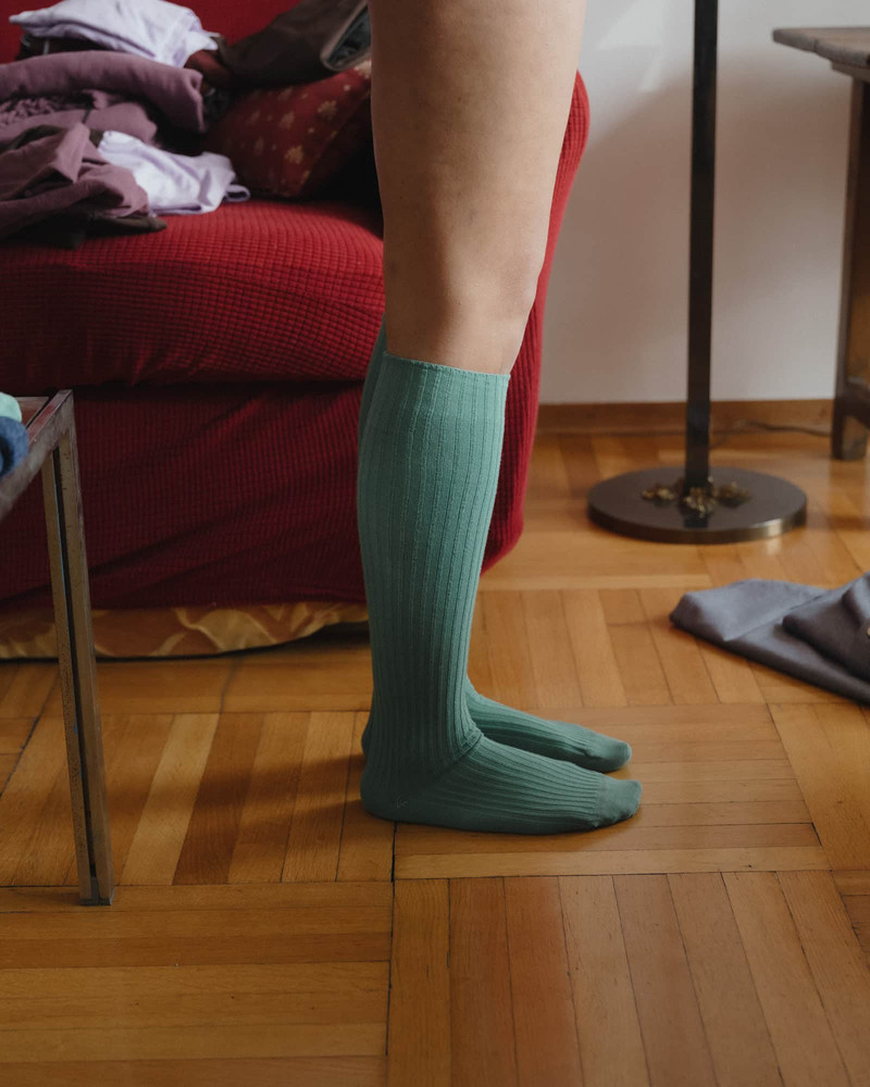 Rib Knee Socks - Organic Cotton Rib 3