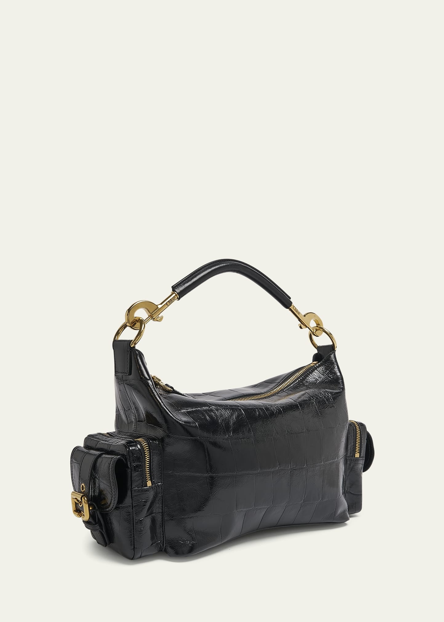 Camera Medium Shoulder Bag in Croc-Embossed Calfskin - 3