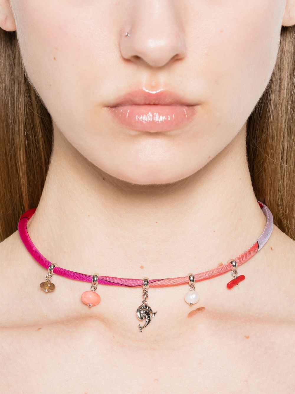 charms-embellished necklace - 2