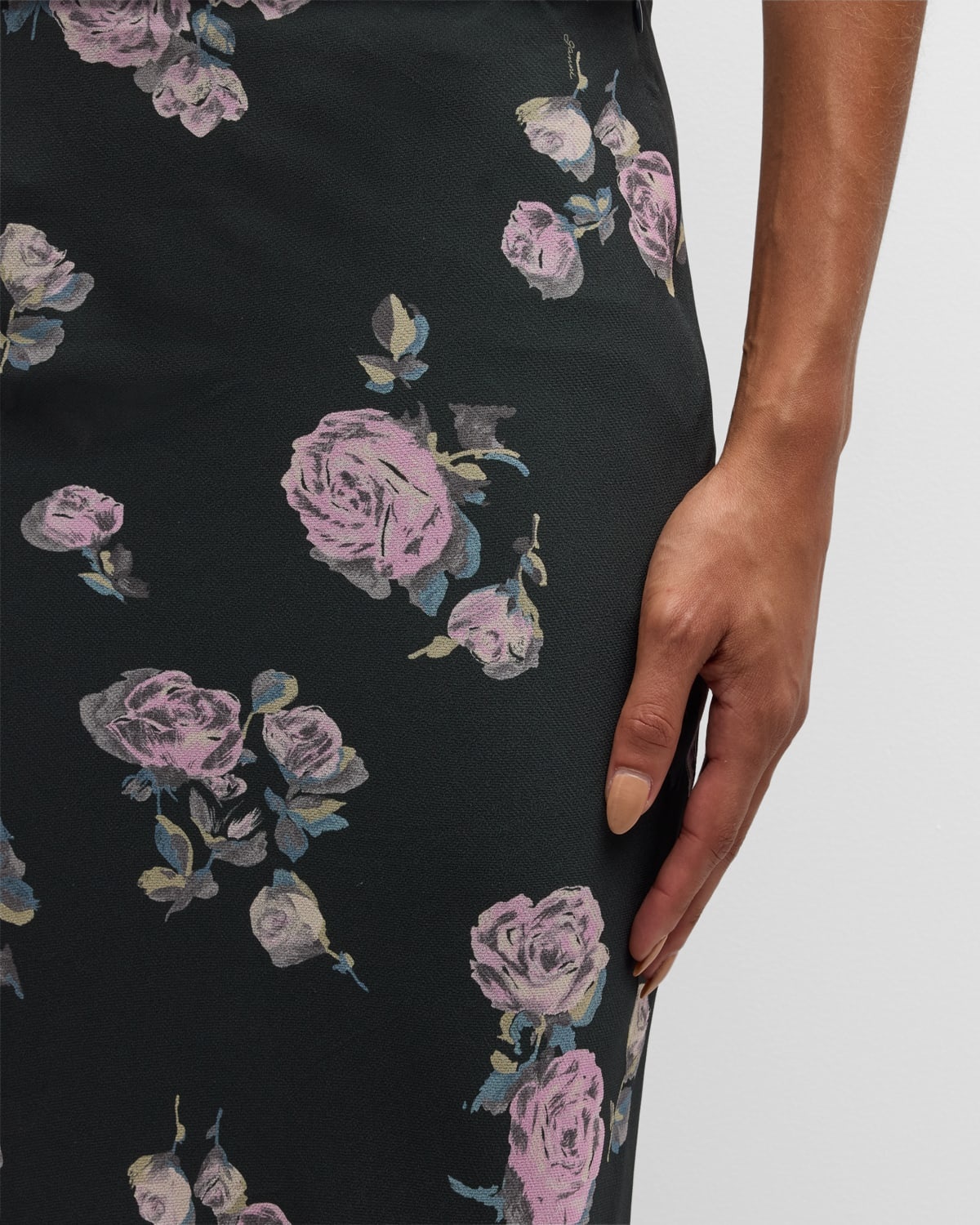 Floral Crepe Maxi Skirt - 4