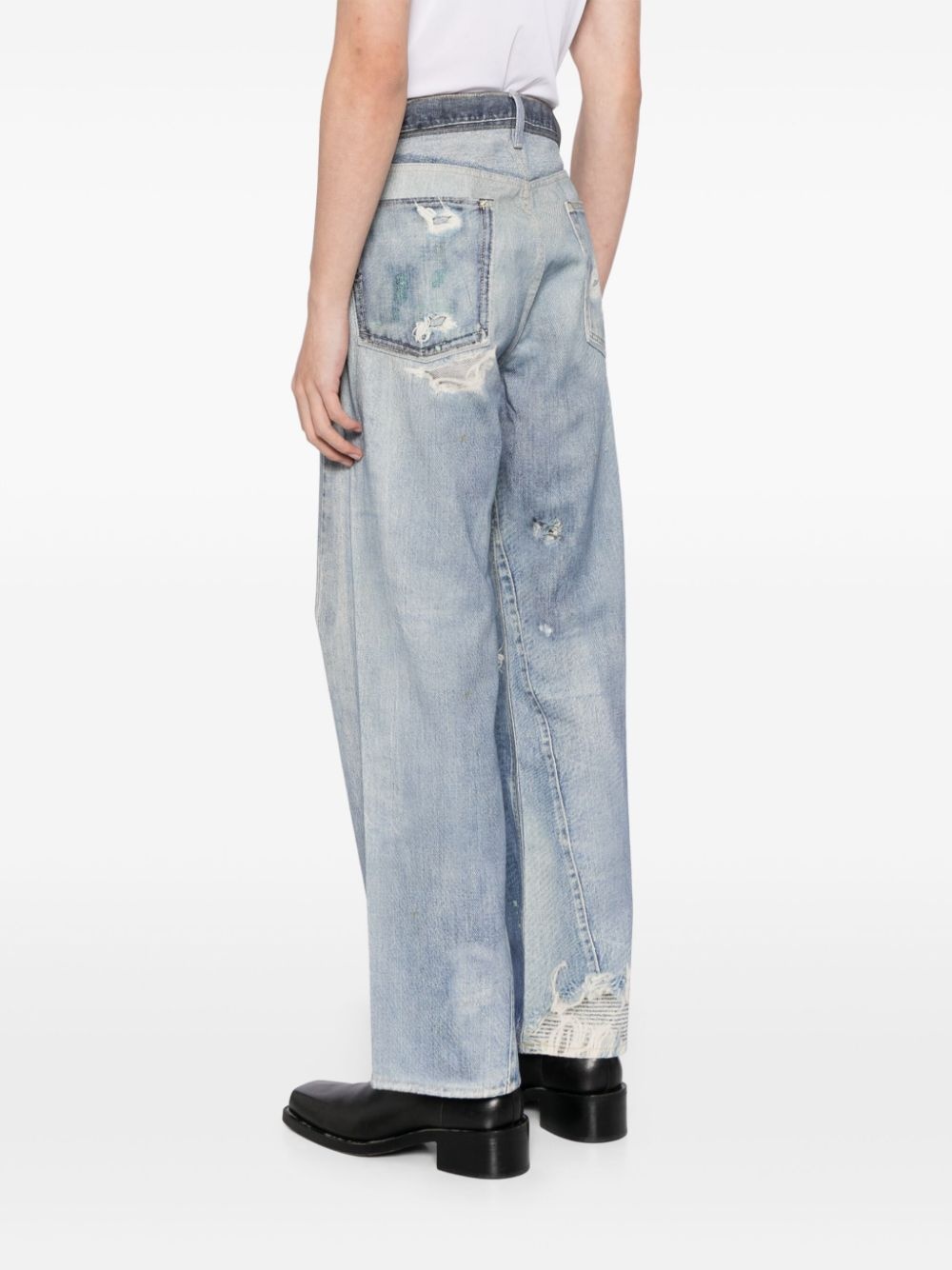 Third Cut digital denim print jeans - 4