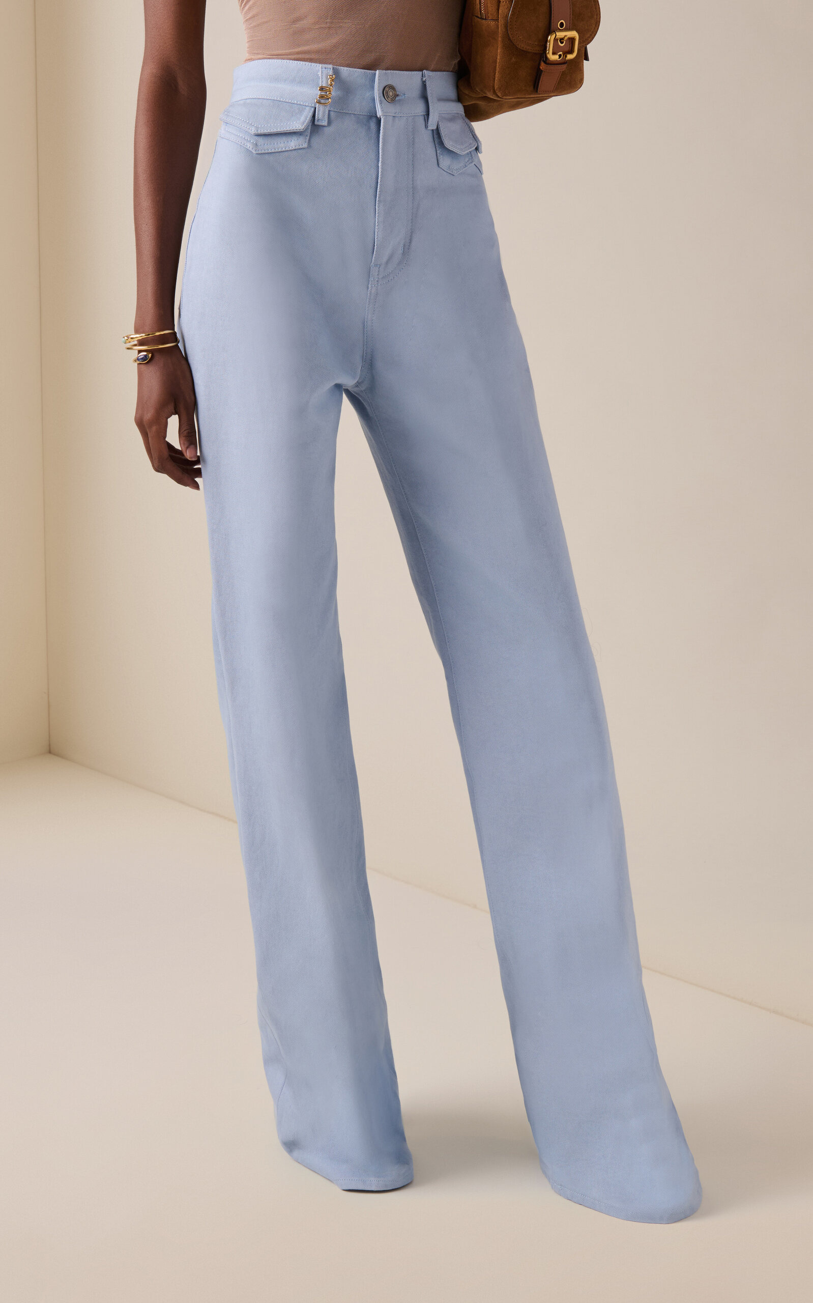 Rigid High-Rise Organic Denim Flared Jeans blue - 3