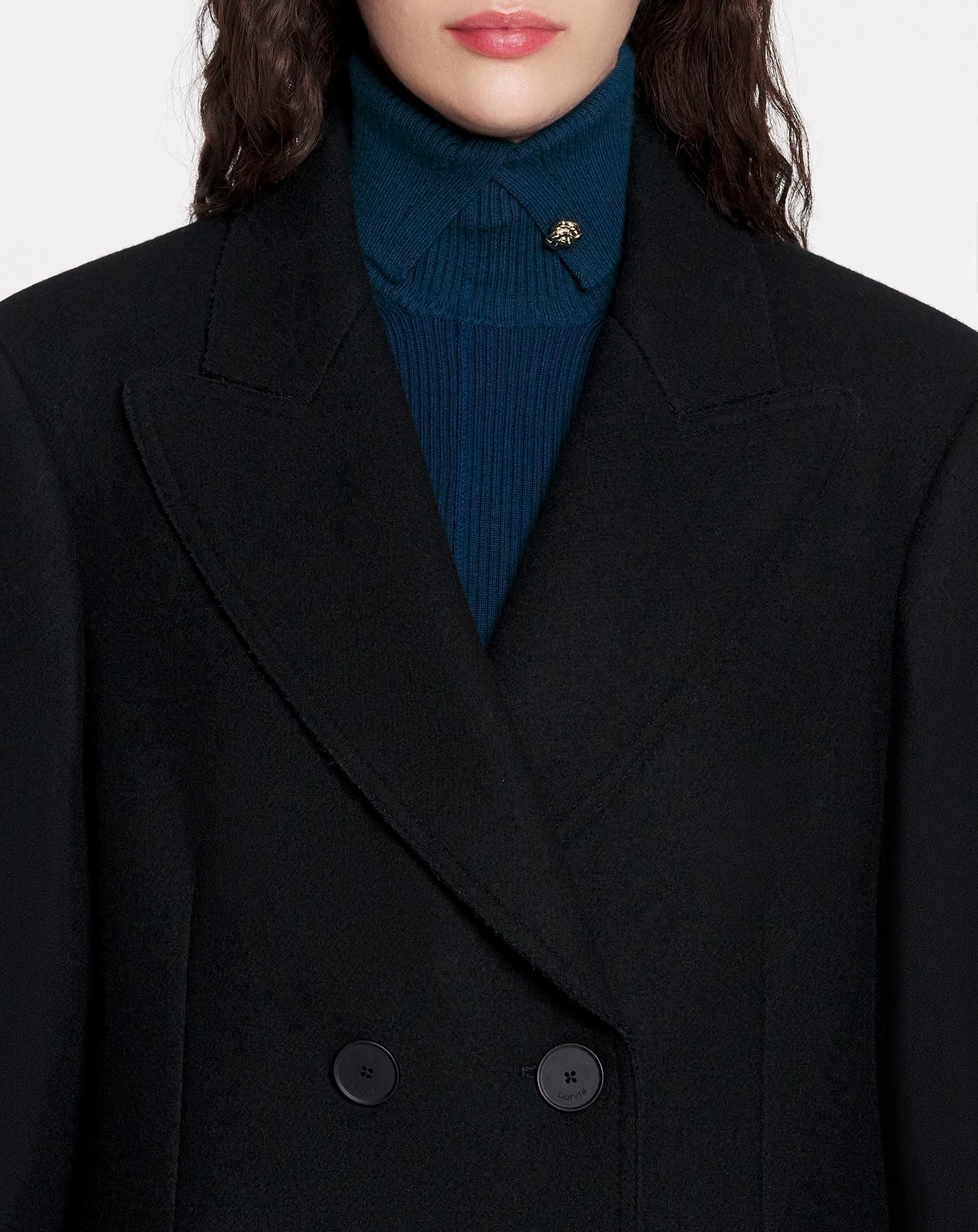 CAPE-EFFECT WOOL PEACOAT - 5