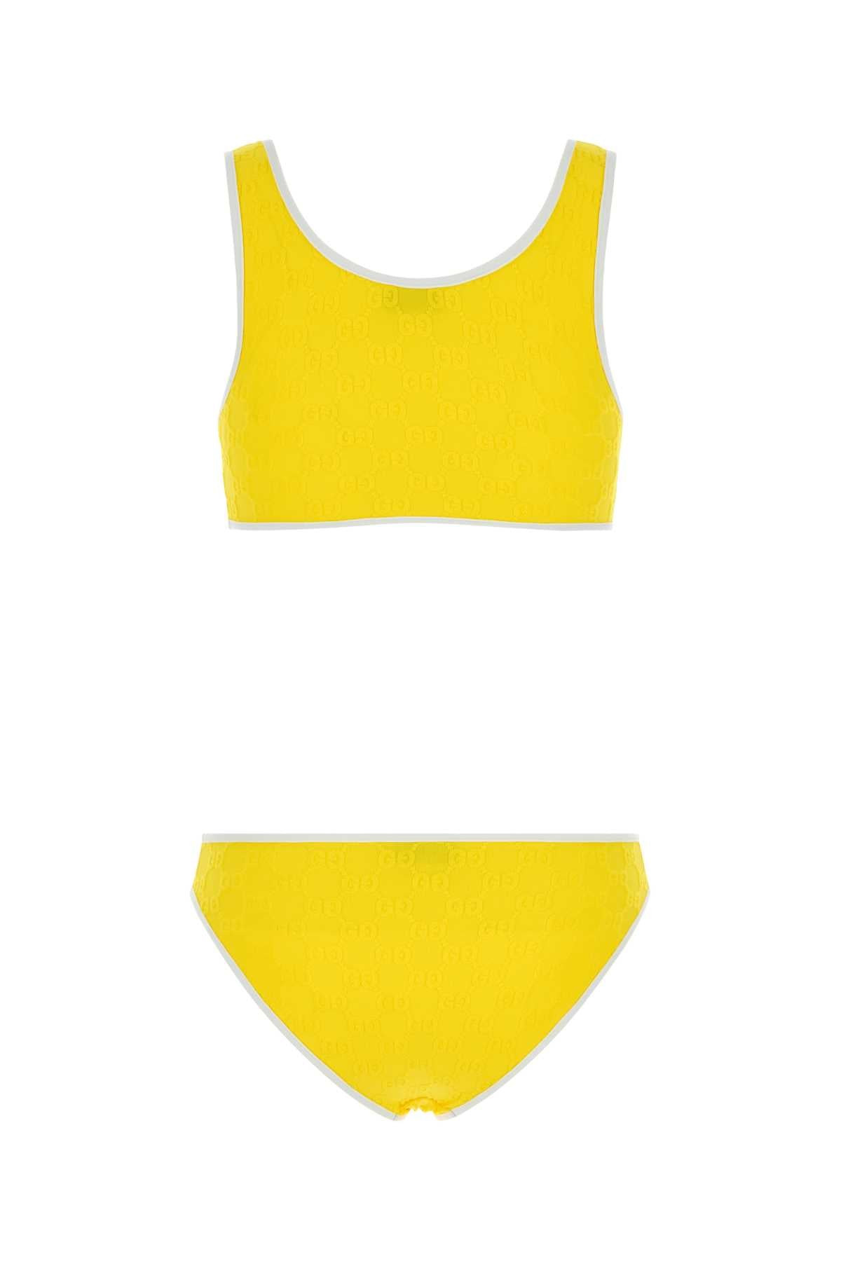 Gucci Women Yellow Stretch Nylon Bikini - 2