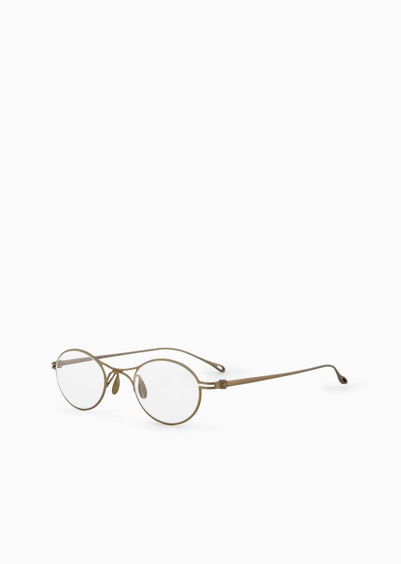 GIORGIO ARMANI Men’s oval glasses outlook