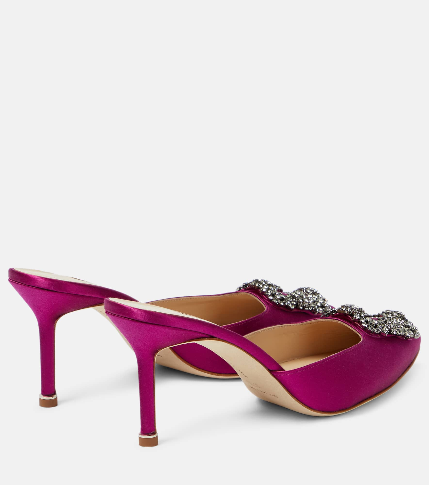 Hangisimu 70 embellished satin mules - 3