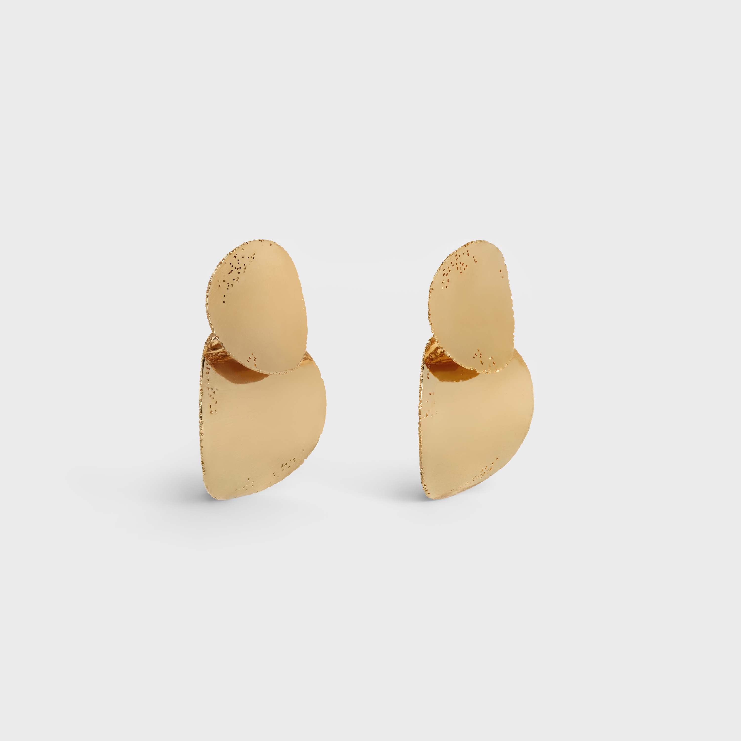 MOUVEMENT MODERNE MOON EARRINGS IN BRASS WITH GOLD FINISH - 2