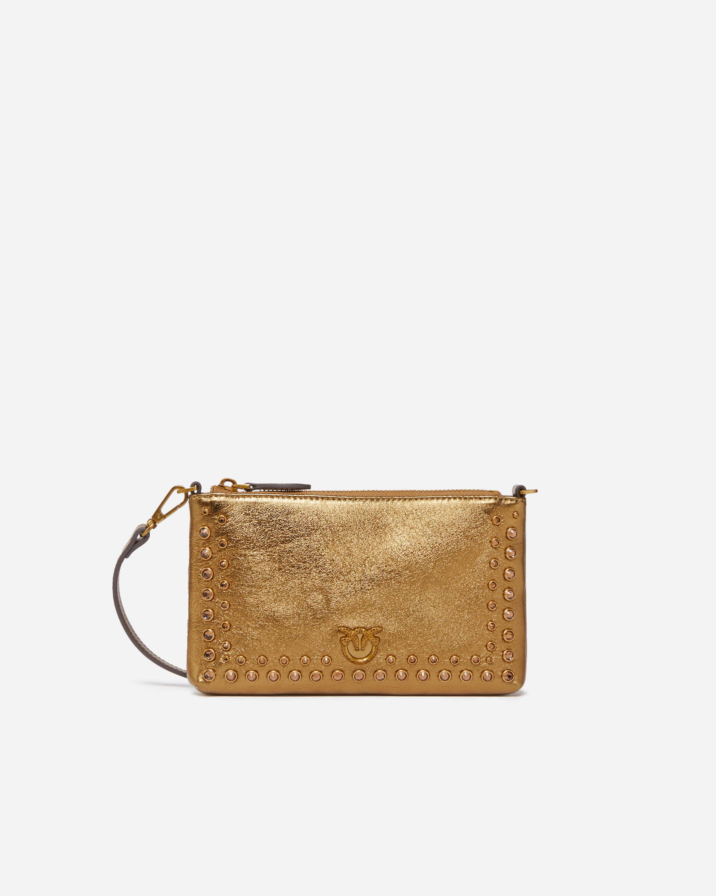LAMINATED EVENING CROSSBODY BAG WITH RHINESTONES - 1
