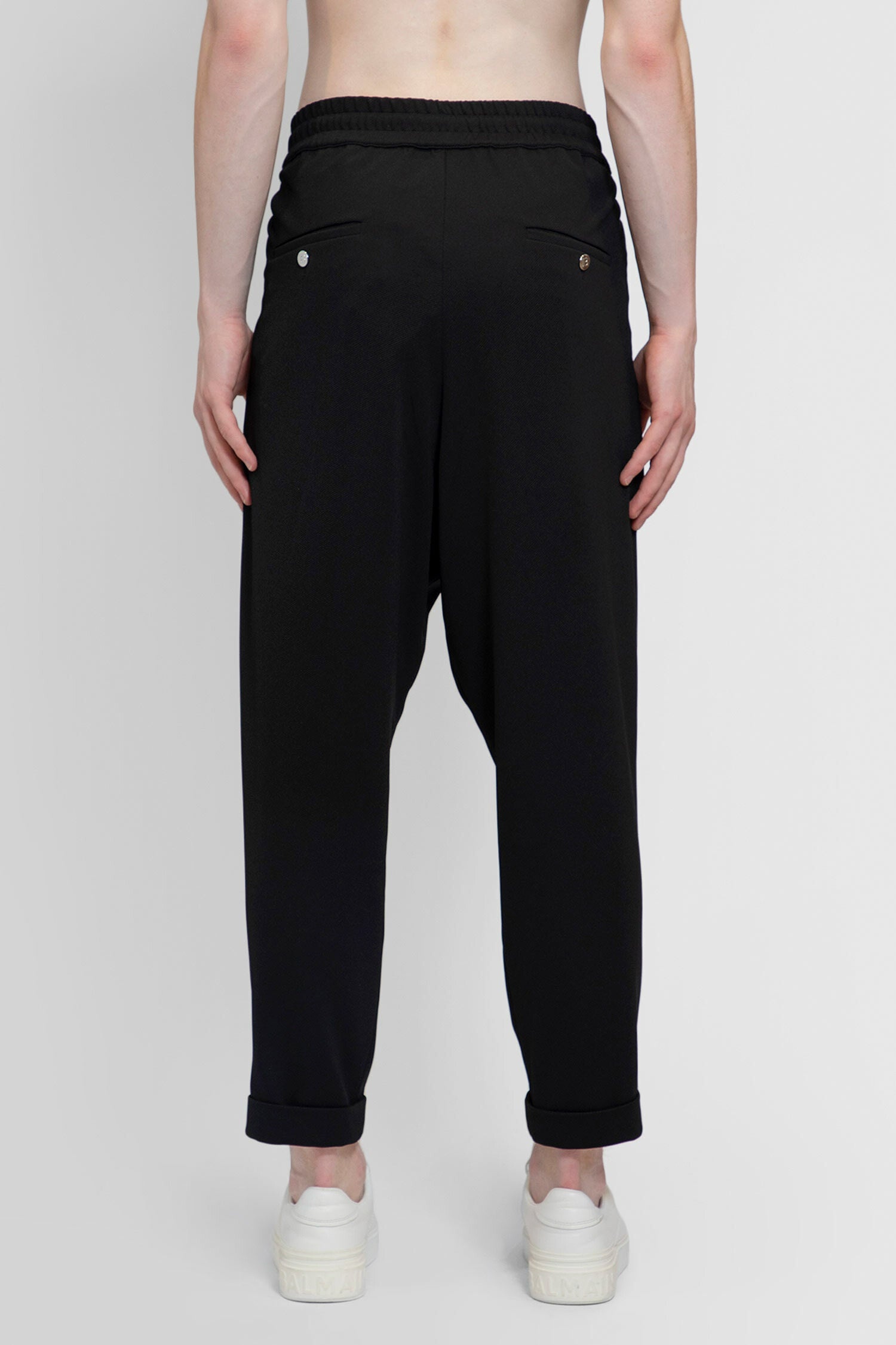 BALMAIN MAN BLACK TROUSERS - 4