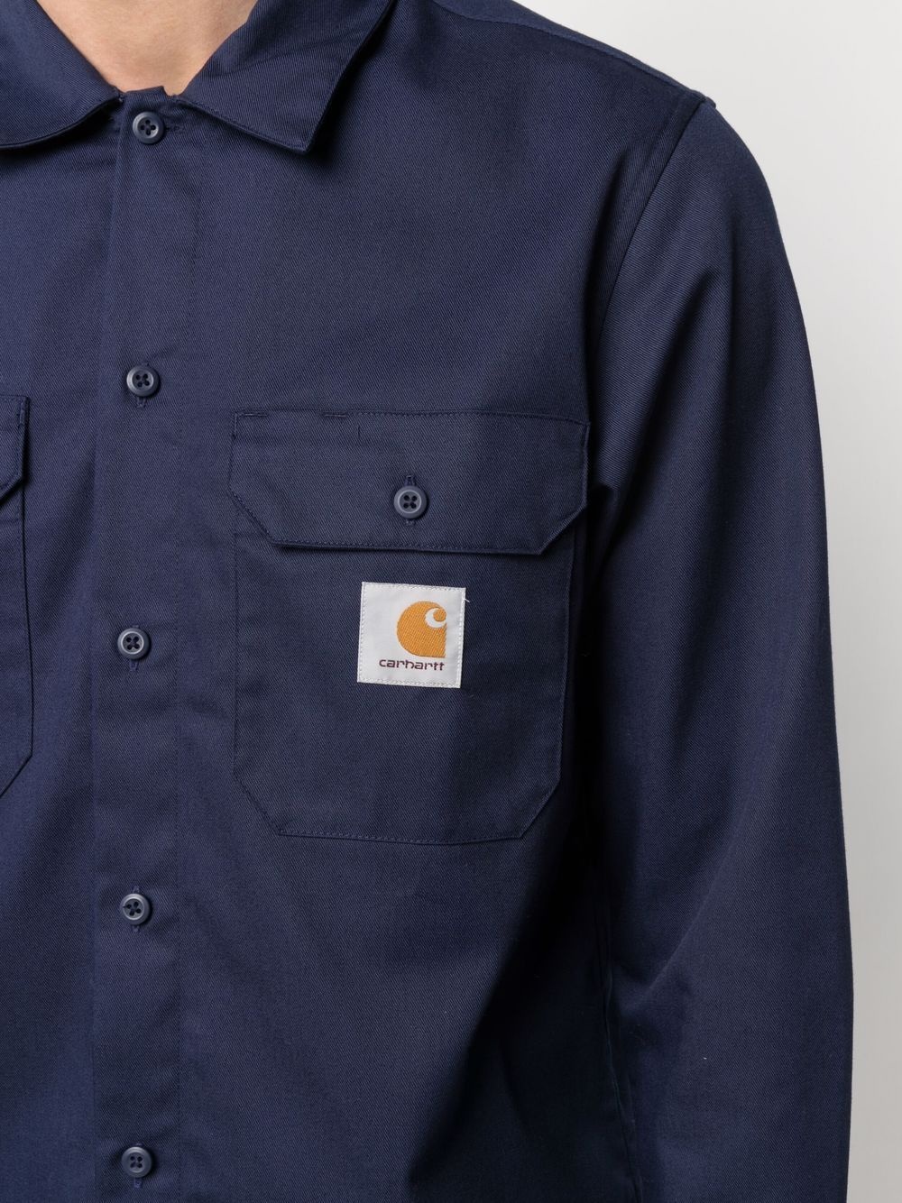 Master logo-patch shirt - 5