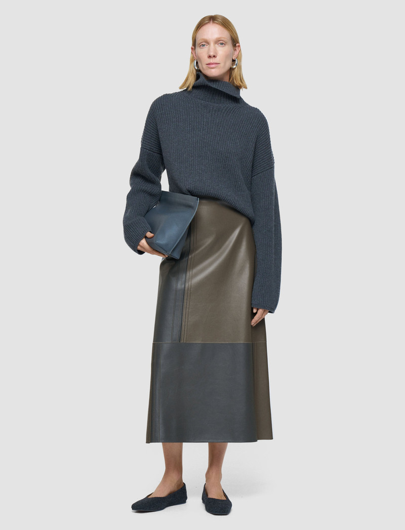 Cezanne Overlay Nappa Leather Skirt 5