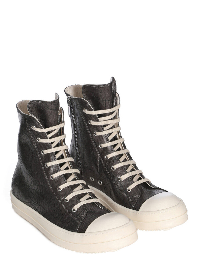 metallic-effect lace-up sneakers 6