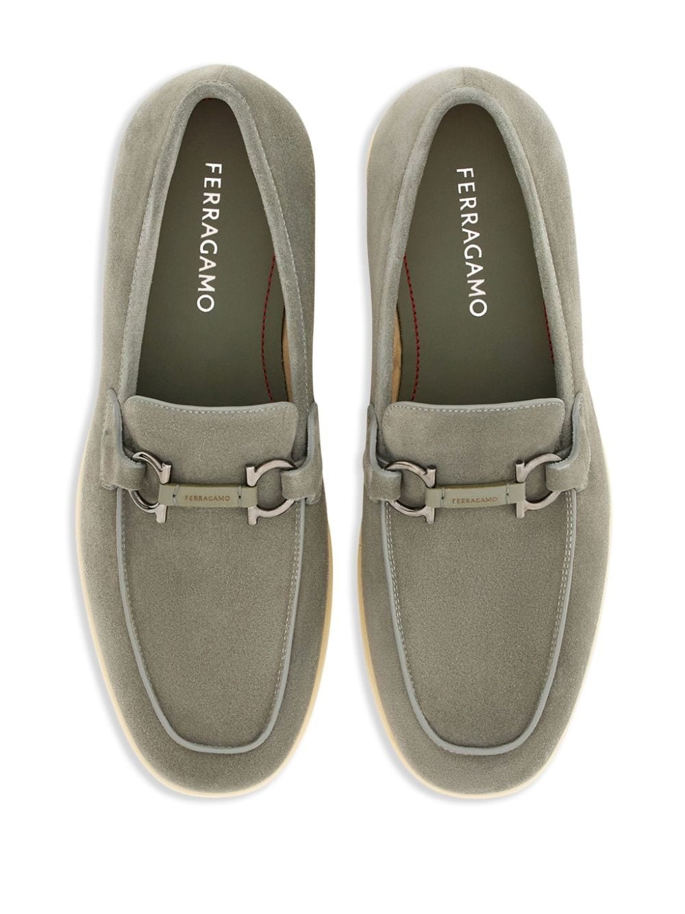 Gancini suede loafers - 4