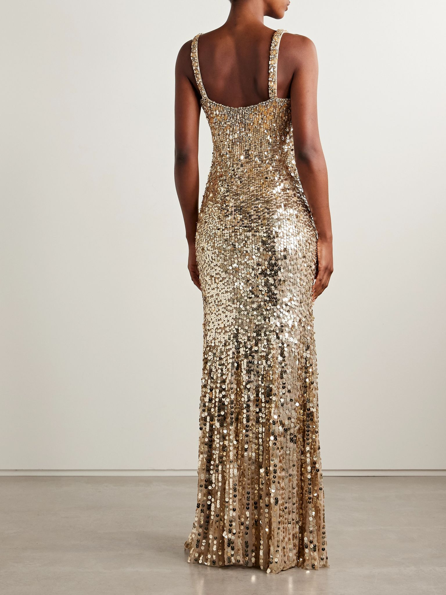 Mirabeau embellished tulle gown Gold - 3