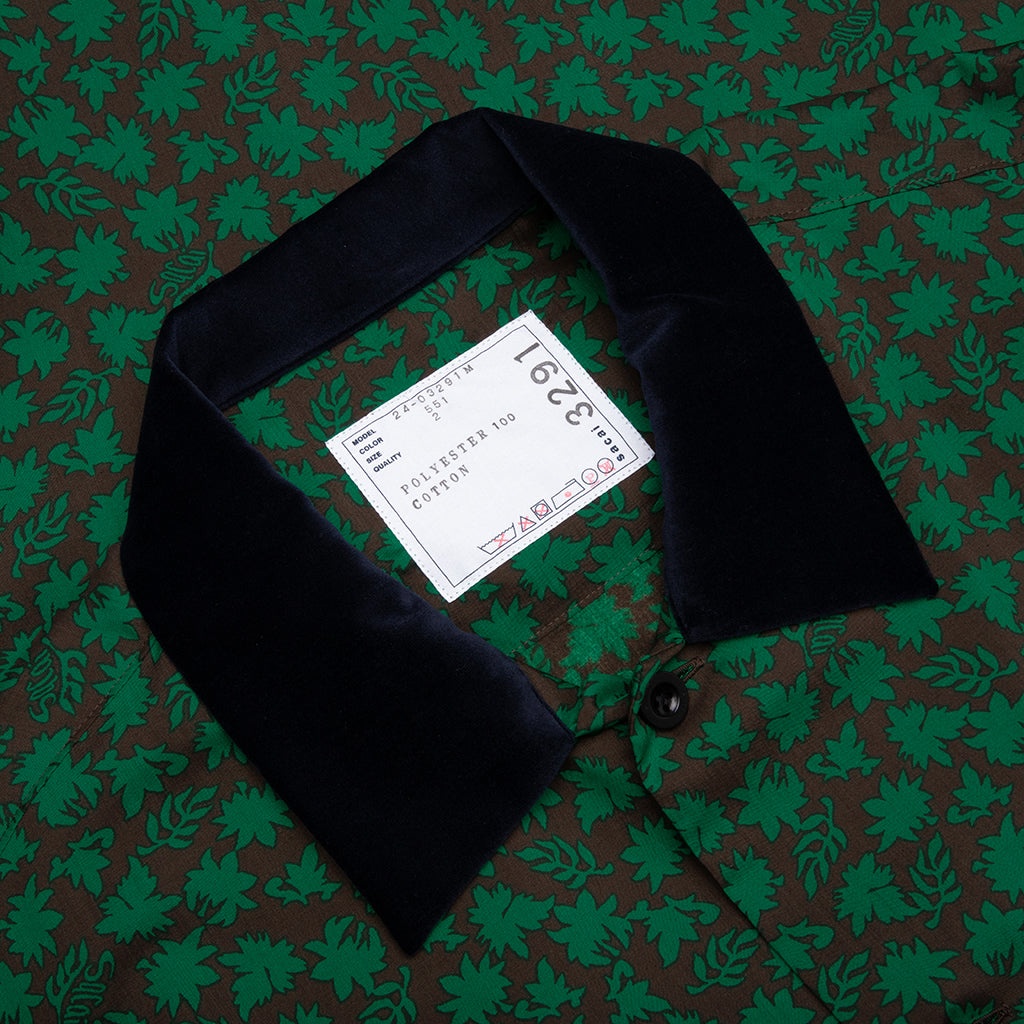 FLORAL PRINT SHIRT - GREEN - 3