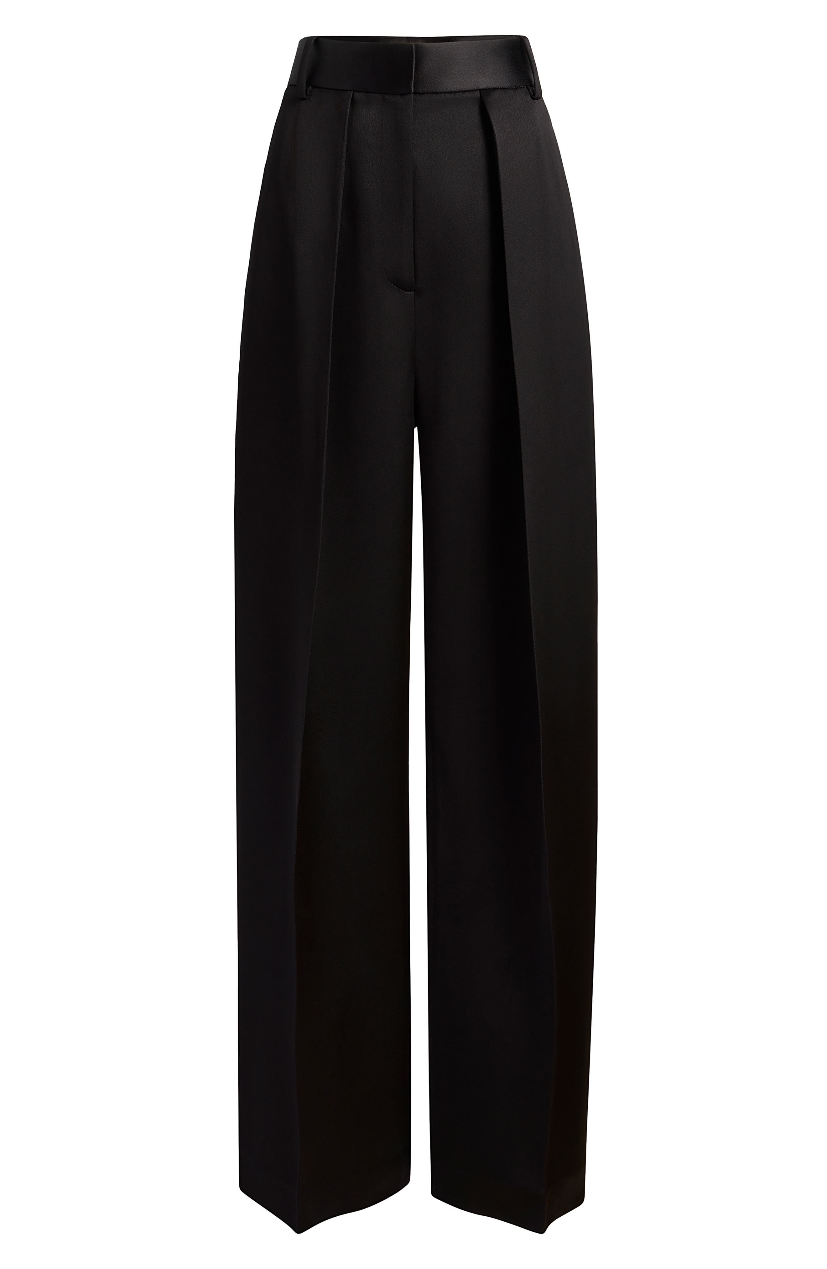 Khaite Maris High Waist Barrel Leg Pants in Black at Nordstrom - 4