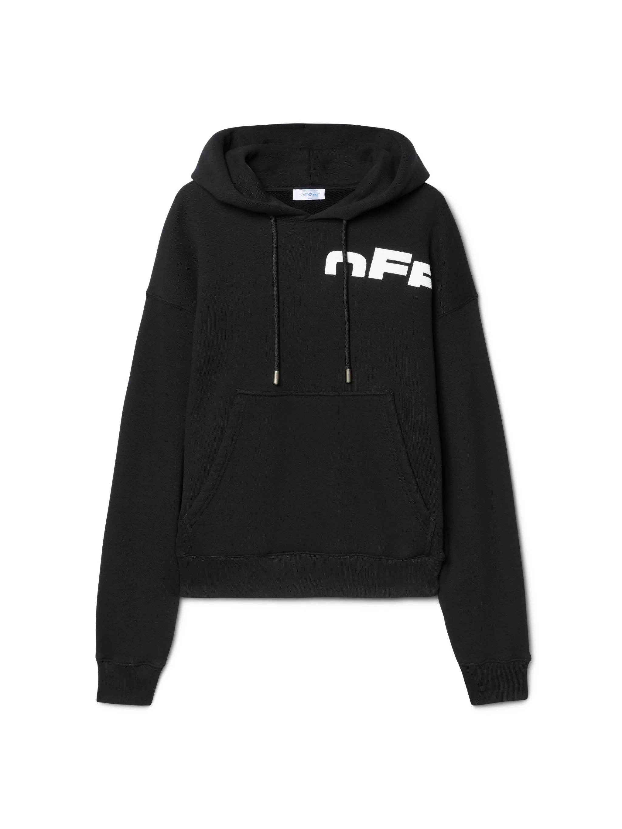 Black Off Split Hoodie - 1