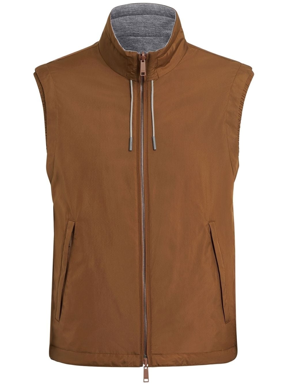 reversible zip-up vest - 1