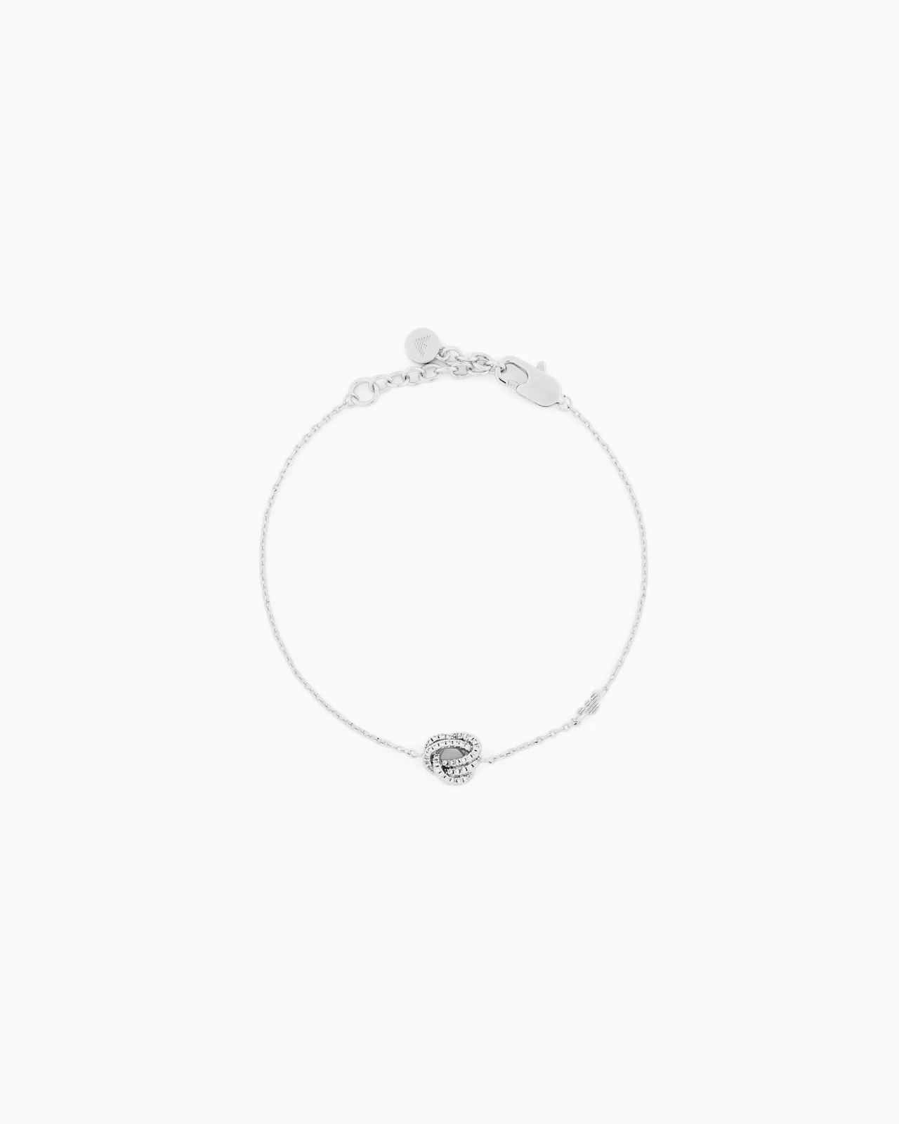 SILVER-TONE BRASS STATION BRACELET - 1