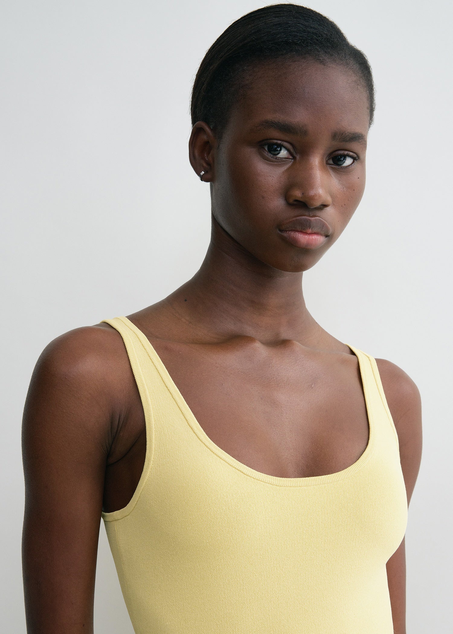 Evening tank dress soft yellow - 5