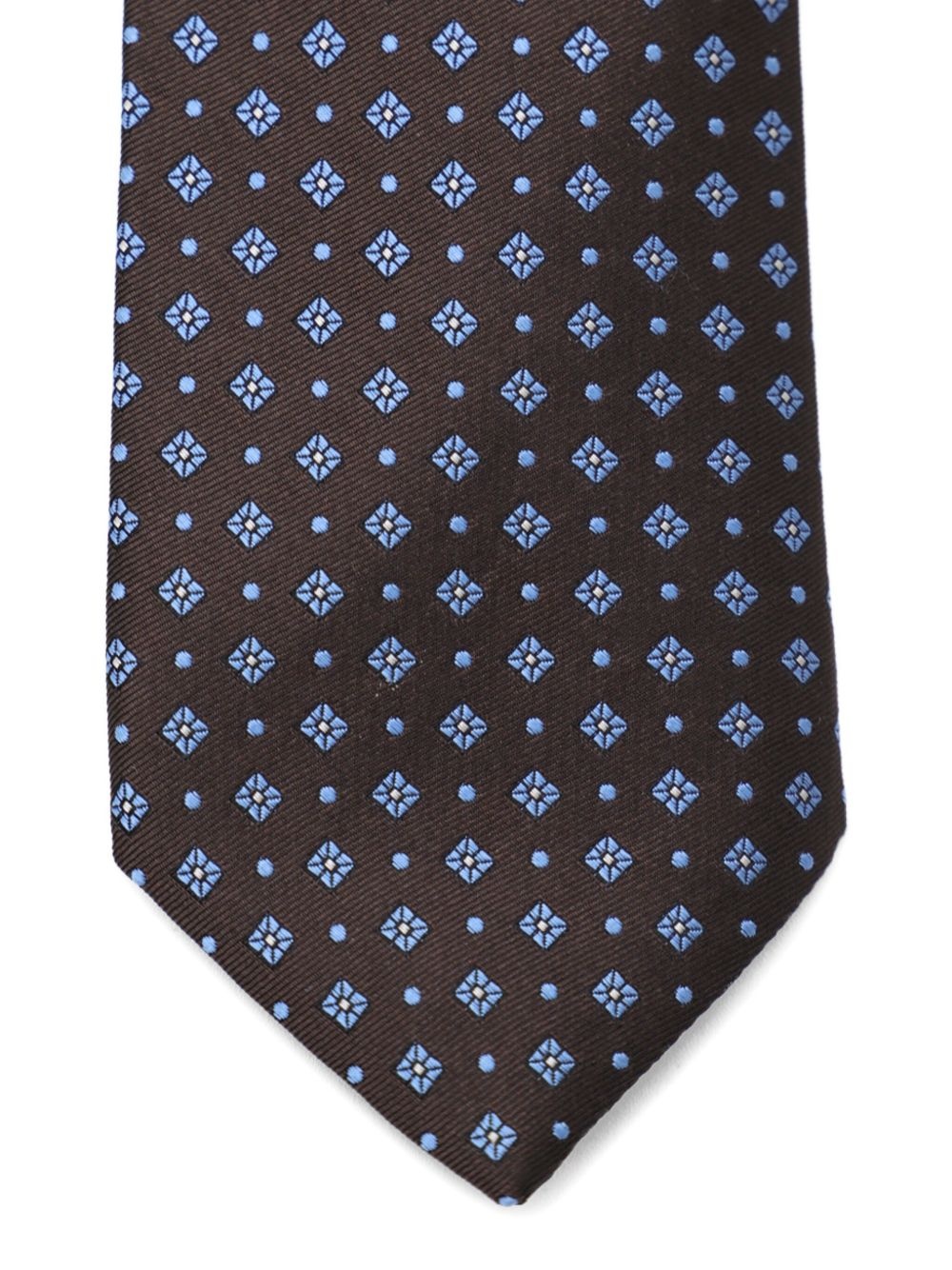 patterned wool tie - 2