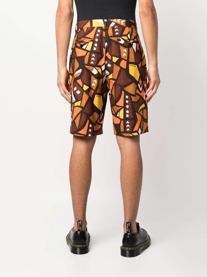mosaic-print tailored shorts 4